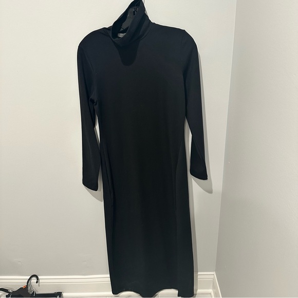 Susana Monaco long Sleeve Turtleneck Slit Dress - size Large - Picture 3 of 5